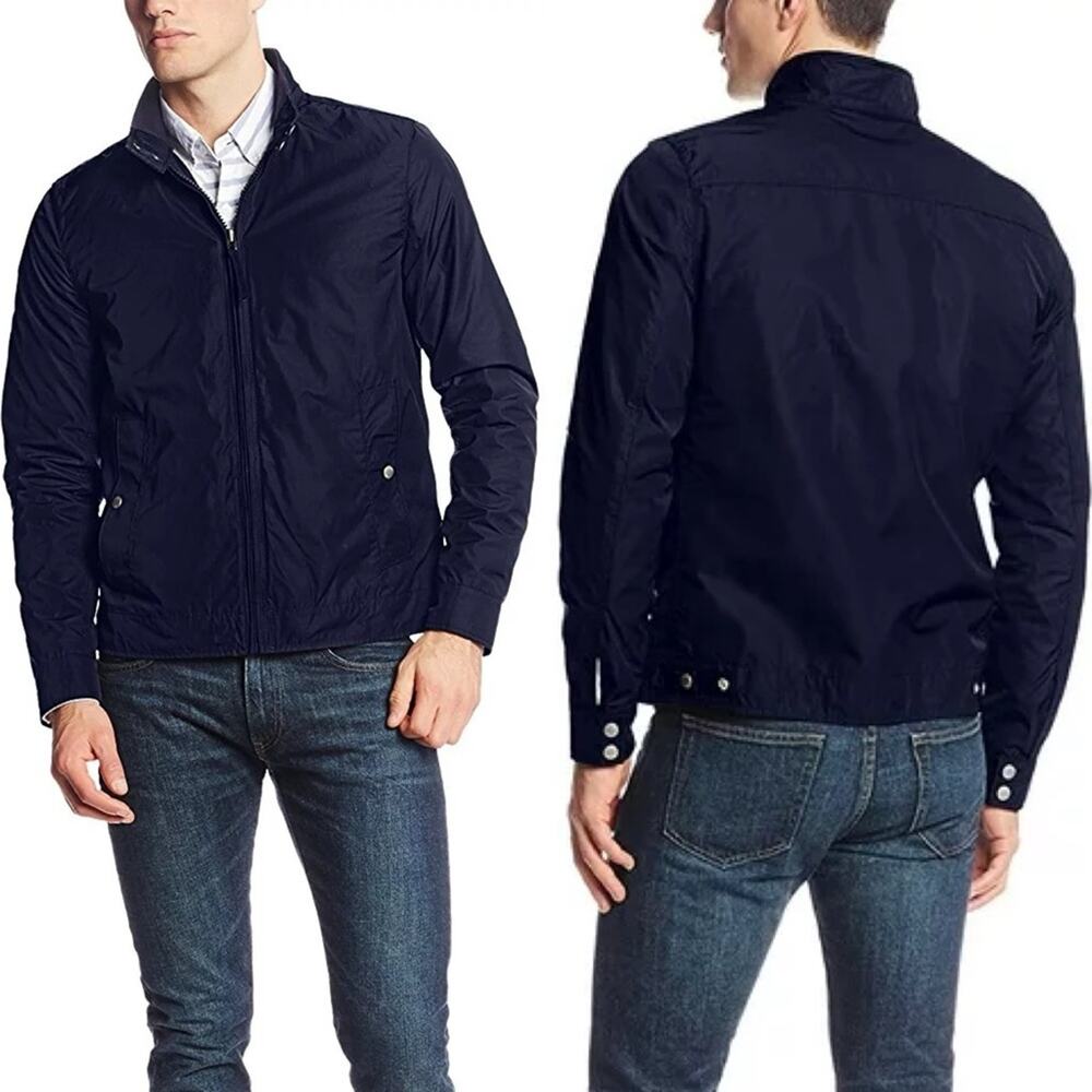 Jack Spade Mens Peyton Shell Windbreaker Bomber Jacket Navy Size XS
